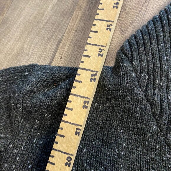 Cedar Wood State Knit Cowl Neck Henley Sweater Size Small Dark Gray Academia - Picture 5 of 6